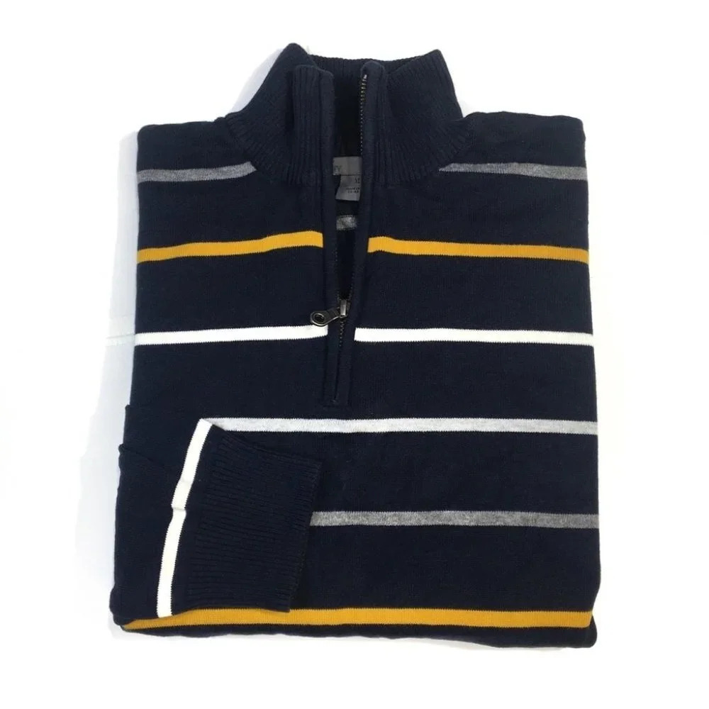 SW1 Old Navy Preppy Half Zip Striped Sweater XL